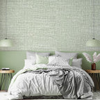 Green Grasscloth Peel and Stick Wallpaper 17.3"x120" Faux Linen Textured - Image 9