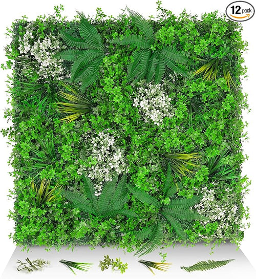 20"x20" Grass Wall Panels, Faux Green Wall Decor by EverNature
