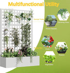 Metal Planter Box with Trellis, Planter Box Trellis with Privacy Screen and - Image 5