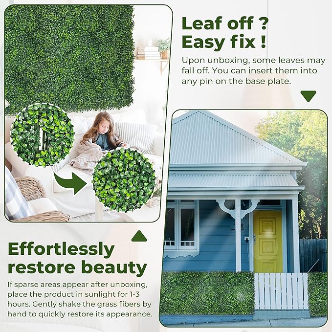 Artificial Ivy Privacy Fence Screen: 80"x 120" 4-Layer Leaf UV-Anti Faux - Image 5