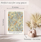 Induslyfe Framed Flower Wall Art Canvas Decor Set of 3, William Morris Framed - Image 7