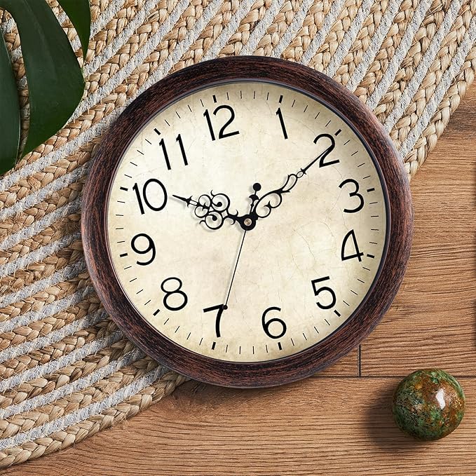 KECYET Wall Clock, Vintage Wall Clocks Battery Operated Quartz Silent - Image 3