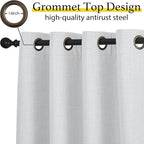 NICETOWN Faux Linen Valances, Short Cafe Curtains Kitchen Tiers, Room Darkening - Image 3