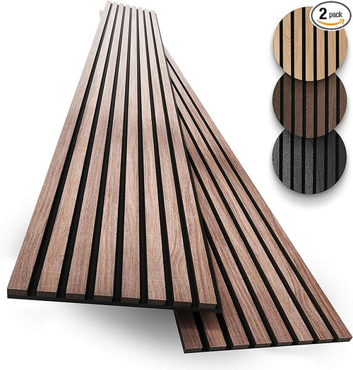 2-Pack Acoustic Wood Slat Panels by COREMINDED