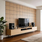 WoveN SounD Artisan Acoustic Wall Panels, 16 Pack 12x12 Inch, PVC Wood Grain - Image 7