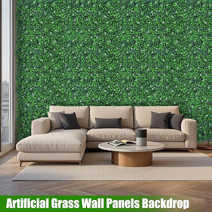 EverNture 71"x126" Grass Wall Panels, Artificial Grass Backdrop, Fake Greenery - Image 5