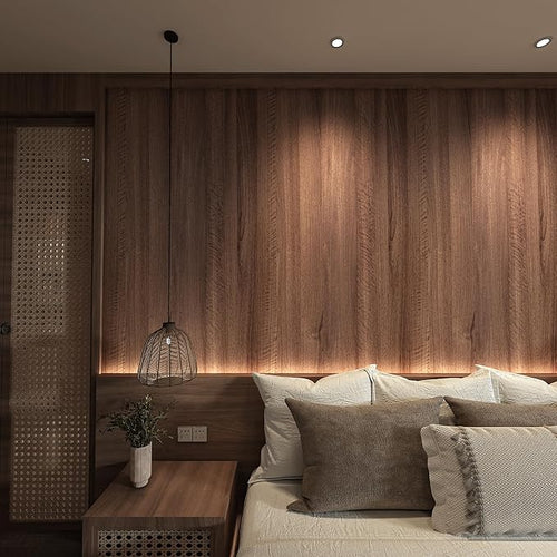 48x354 inch Large Walnut Wood Contact Paper Peel and Stick Wood Wallpaper by HolomeyWallpaper