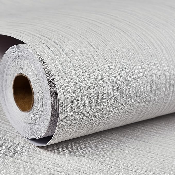 Haimin Grasscloth Wallpaper Textured 24in X 393in Fabric Contact Paper Wall - Image 6