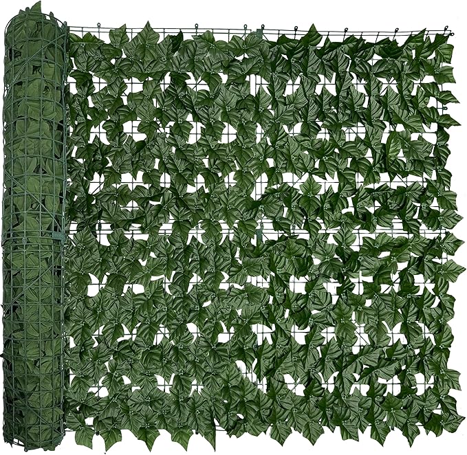 Artificial Ivy Privacy Fence Screen:120 "x 40" Anti-Ultraviolet Artificial by DOPGIB