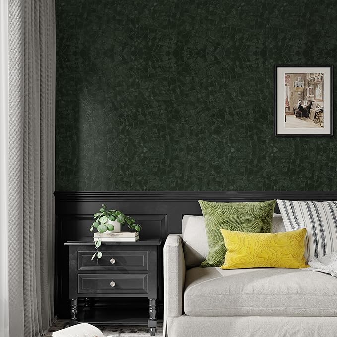 Abyssaly Dark Green Peel and Stick Wallpaper - Image 7