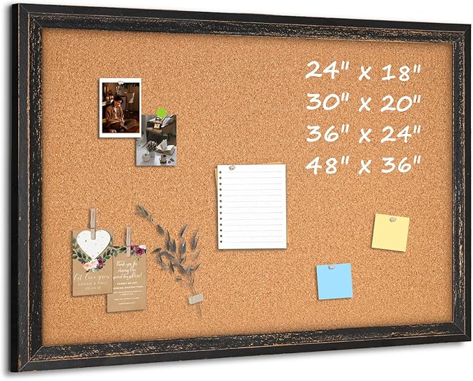 Large Cork Board Bulletin Board by QUEENLINK
