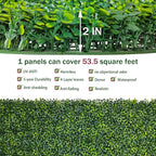 ODTORY Artificial Boxwood Roll Panels: 48 X 160 in UV-Anti Artificial Ivy - Image 3