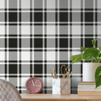 Guvana 17.7"x118" Black and White Trellis Contact Paper Peel and Stick by Guvana