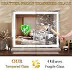 ROLOVE 23x18 Inch Lighted Vanity Mirror, 3-Color Dimmable LED & Touch Control - Image 7