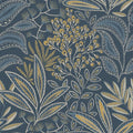 Safiyya Blue Vintage Floral Wallpaper Peel and Stick Contact Paper 17.3" x 197" by SAFIYYA