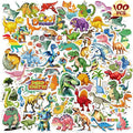 RINOLY 100 PCS Dinosaur Stickers for Kids,Water Bottle Sticker for Teens,Waterproof Vinyl Dinosaur Stickers for Water Bottles,Laptop,Boys Party Favors Supplies