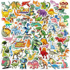 RINOLY 100 PCS Dinosaur Stickers for Kids,Water Bottle Sticker for Teens,Waterproof Vinyl Dinosaur Stickers for Water Bottles,Laptop,Boys Party Favors Supplies
