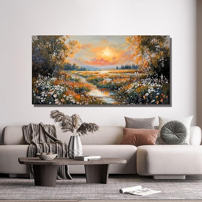 Canvas Wall Art Decor Vintage Wildflower Wall Art Prints Canvas Wall Art - Image 3