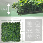 Artificial Boxwood Panels: 20"x 20" 4-Layer Leaf UV-Protected Grass Wall - Image 4