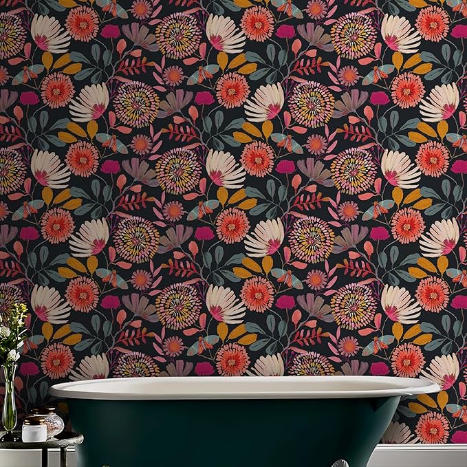 Floral Wallpaper Peel and Stick Boho Wall Paper Removable Waterproof - Image 7
