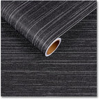 CRE8TIVE Black Grasscloth Wallpaper Peel and Stick Textured Black Wallpaper by CRE8TIVE