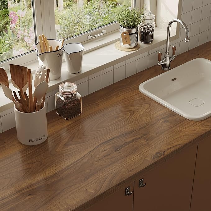 Wood Contact Paper with Tools, Peel and Stick Wallpaper Thicken - Image 3