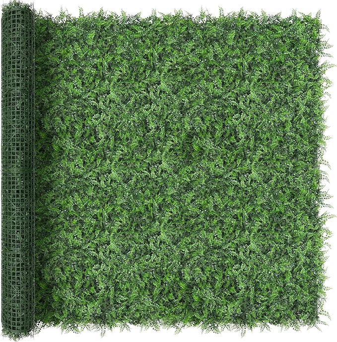 Artificial Green Wall Panels: 80"x120" Boxwood Hedge Green Wall Decor Backdrop by BHXCL