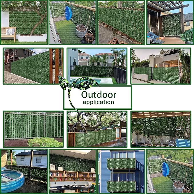 ODTORY Artificial Fence Privacy Screen: 6FT x 20FT UV-Anti Faux Greenery - Image 6