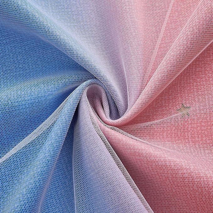 XiDi Curtains for Bedroom Decor, Rainbow Pink GreenBlue52/90/1 - Image 9