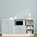 Grasscloth Peel and Stick Wallpaper 20.8"x394" Blue Thick Fabric Textured Linen - Image 3