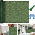 Artificial Boxwood Backdrop Roll: 72"x144" UV-Anti Greenery Faux Grass Hedge by BHXCL