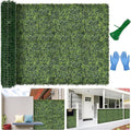 Artificial Boxwood Backdrop Roll: 48"x144" UV-Anti Greenery Faux Grass Hedge by BHXCL