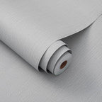 24"x393" Grey Grasscloth Peel and Stick Fabric Textured Contact Paper Removable by LVSHI