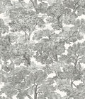 Chesapeake Black Spinney Toile Wallpaper, Strippable, 20.5 in x 33 ft by Chesapeake