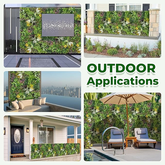 Artificial Grass Wall Roll Panels: 48''x120''Boxwood Hedge Panels, UV-Anti - Image 6