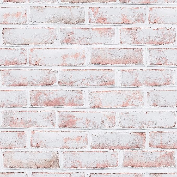 Tempaper White-Washed Brick Removable Peel and Stick Wallpaper, 20.5 in X 16.5 by TempaperCo