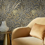 Safiyya Brown Vintage Floral Wallpaper Peel and Stick Contact Paper 17.3" x - Image 8