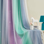 XiDi Purple Grey Curtains for Kids Bedroom, Princess Room Decor Green Curtain - Image 7