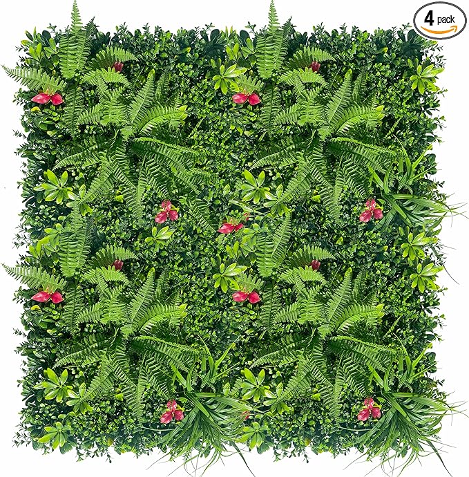 ODTORY Artificial Grass Wall Backdrop Panels: 40×40 in UV-Anti Greenery Boxwood by ODTORYHOME