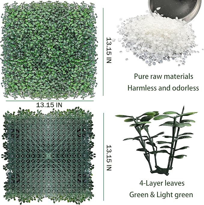 ODTORY Artificial Grass Wall Panels Backdrop: 40"x40" UV-Anti New Bottom Plate - Image 2