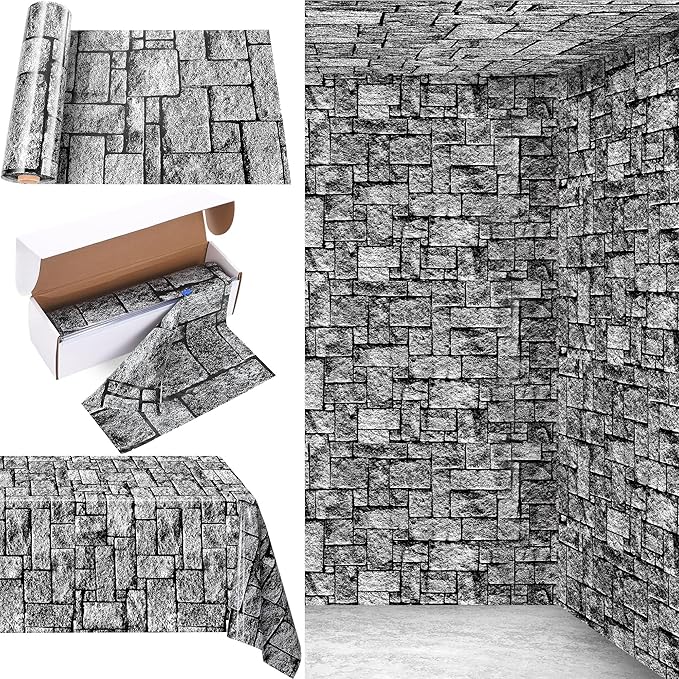 Kochorie 200 Ft X 54 Inch Stone Wall Tablecloth Roll by Kochorie
