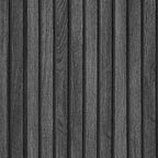 VEELIKE Charcoal Black Wood Slat Peel and Stick Wallpaper 24''x118'' Modern by VEELIKE