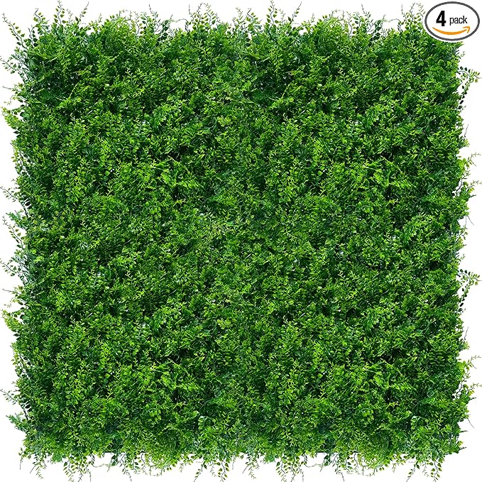 ODTORY Artificial Plants Hedge Wall Panels：20x20 Inch 4P UV-Anti Greenery by ODTORYHOME