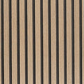 Peel and Stick Wallpaper Textured Brown Wood Slat 35.4x200 Inch Self-Adhesive by LOVADA
