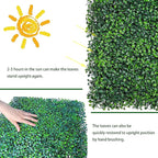 ODTORY Artificial Grass Wall Backdrop Panels, 10 X 10 in 12P UV-Anti Greenery - Image 4