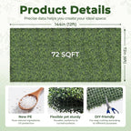 Artificial Boxwood Backdrop Roll: 72"x144" UV-Anti Greenery Faux Grass Hedge - Image 2
