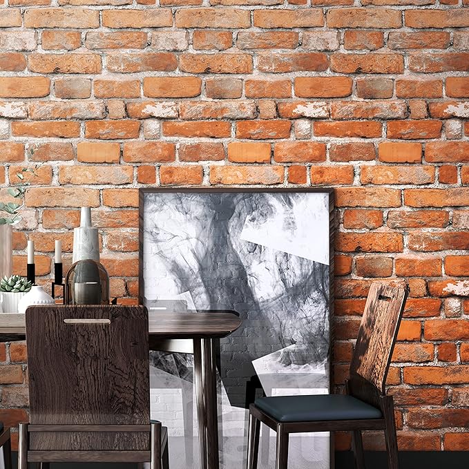 Faux Brick Peel and Stick Wallpaper 17.7" x 118" Contact Paper - Image 5