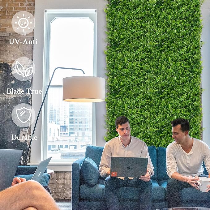 ODTORY Artificial Plants Hedge Wall Panels：20x20 Inch 12P UV-Anti Greenery - Image 5