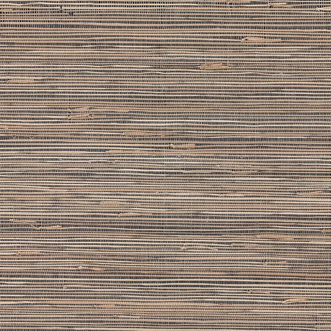 Anhui Black Grasscloth Wallpaper by Unknown