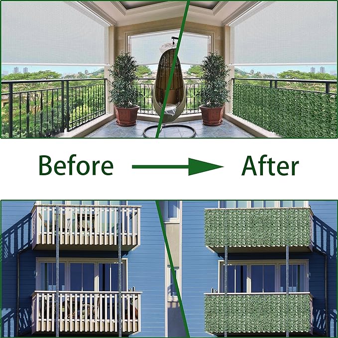 ODTORY Artificial Ivy Privacy Fence Wall Screen, 80X120 in UV-Anti Faux - Image 4